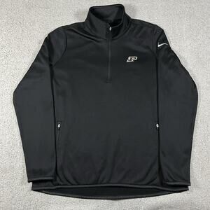 Purdue Boilermakers Jacket Womens XL Nike Therma-Fit Black 1/4 Zip Pullover